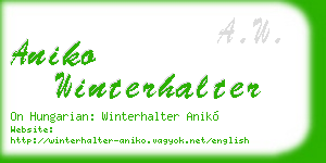 aniko winterhalter business card