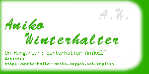 aniko winterhalter business card